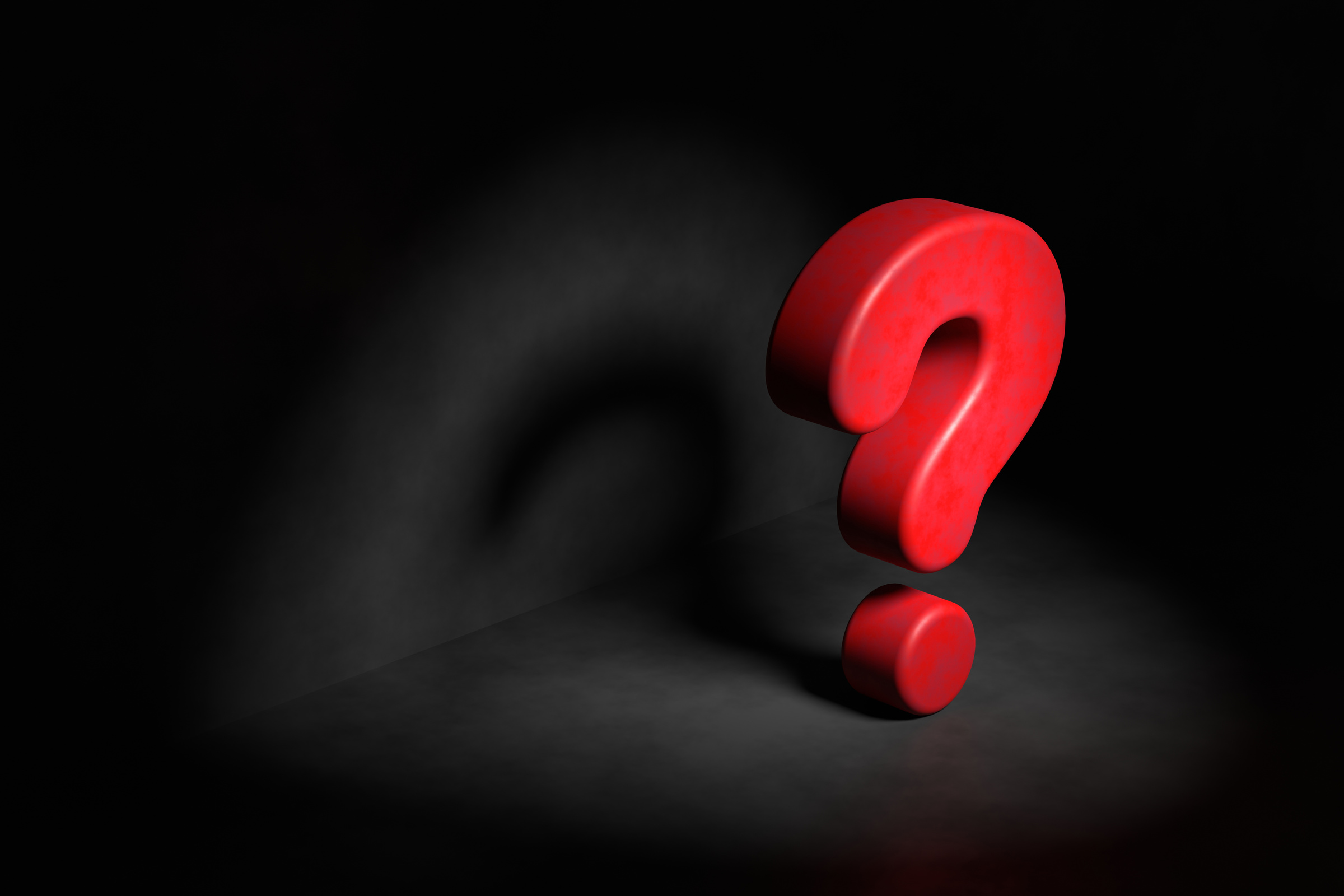 FAQ Banner Design. Question Mark Sign. 3D Rendering.